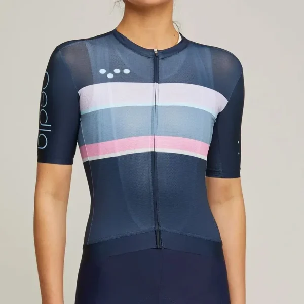 Women's cycling clothes with short sleeves breathable and quick drying bicycle clothing good figure Summer Cycling Jersey 3