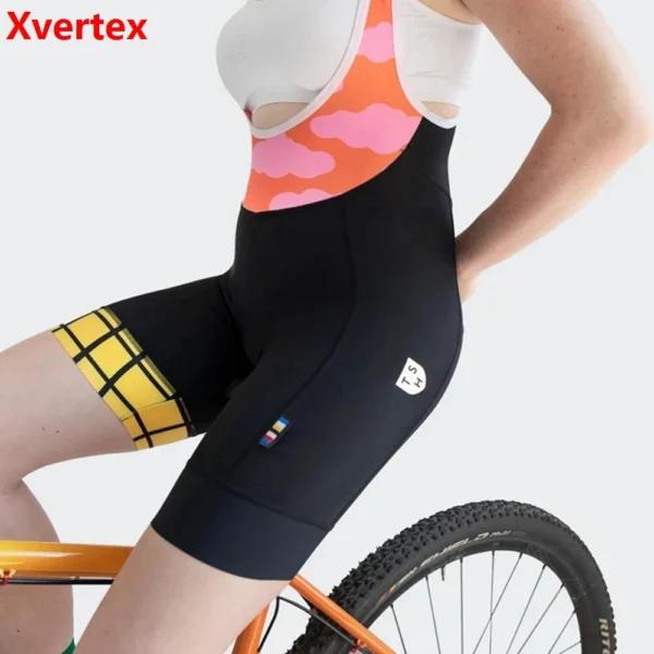 Summer Women's Short Cycling Bib 2024 Lycra material 19D Gel cushion Italian laser cutting outdoor riding Bicycle bottom 4