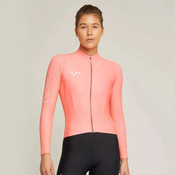 Spring Autumn Women Long Sleeve Cycling Jersey 2023 Pedla Team Race Good elastic polyester Bicycle Tops Wear Ropa Ciclismo 3