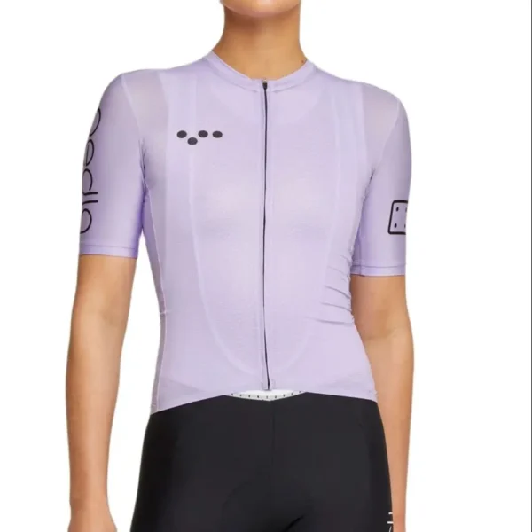 The Pedla Team Women Pro Cycling Jersey BOLD Print Coolmax Short Sleeve Bicycle Jersey Tops Wear Coolmax Bicycle Shirts Pink 2